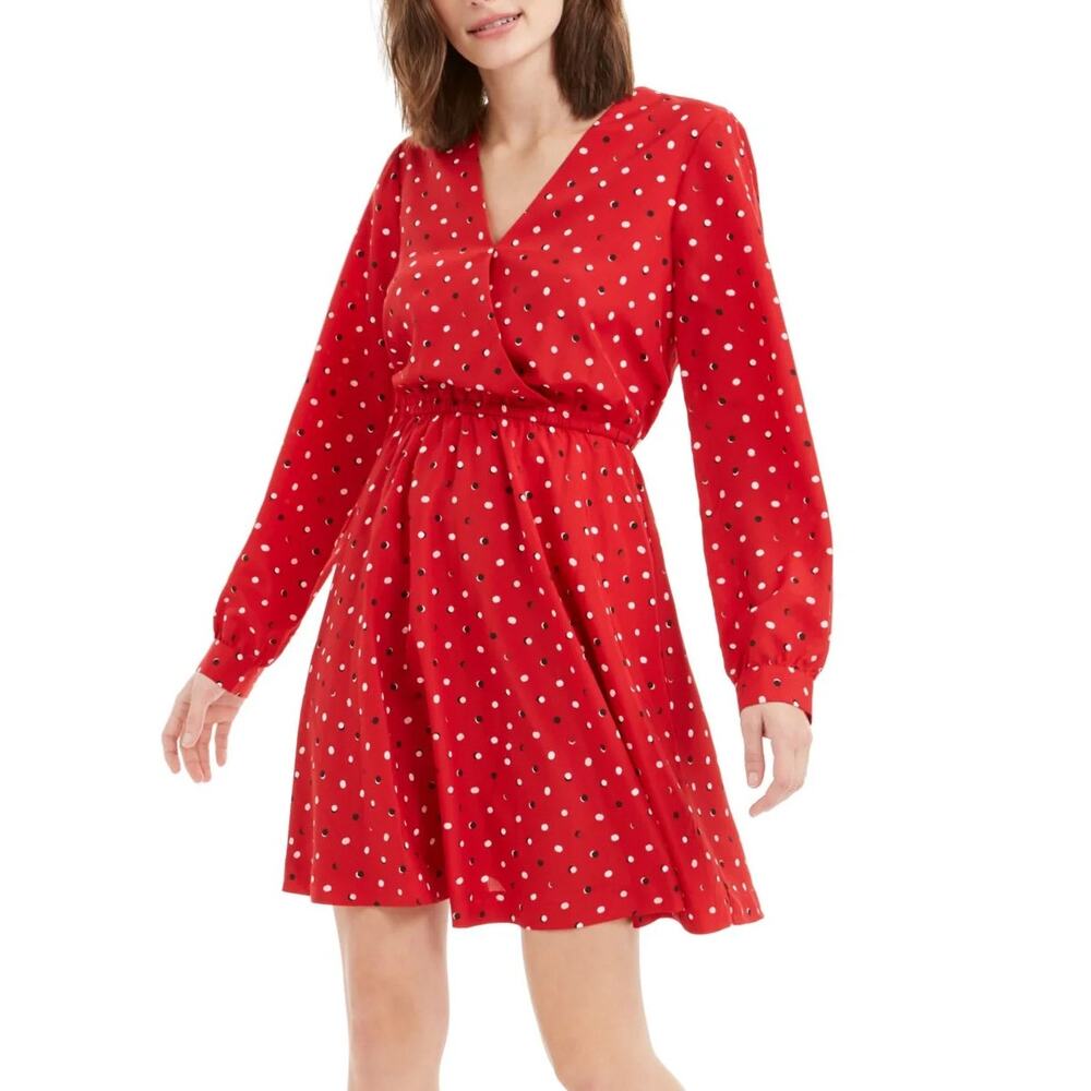 NWT Maison Jules Sz M Red Rainbow Fit and Flare